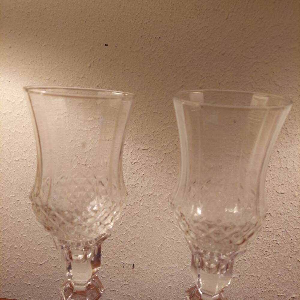 2 Vtg Homco Cathedral Diamond Peg Votive Holders 5 1/2” Home Interiors